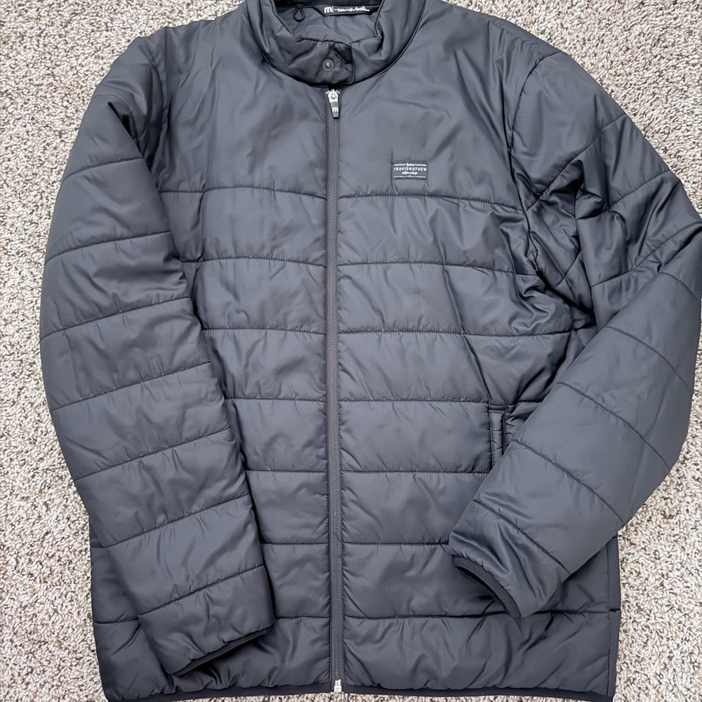 Travis Mathew Men's Black Quilted Puffer Jacket